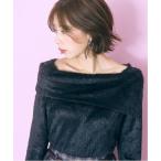 ニット セーター 「大きいサイズ」シャギー調オフショルダーニットソー marun レディース