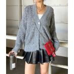 カーディガン スパンコールニットカーディガン レディース