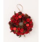 ショッピングリース インテリア グレイスリース　ローズクリスマスRD（L)