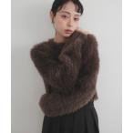 ショッピングショート カーディガン フェザーニットカーディガン レディース