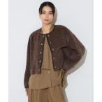 コート アウター クロップドボアジャケット レディース