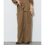 パンツ フィブリルツイルワイドパンツ レディース