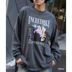 tシャツ Disney Villains 別注 ピグメント加工ビッグシルエットプリント長袖Tシャツ レディース メンズ