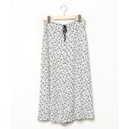 [BEARDSLEY] цветочный принт легкий брюки FREE бежевый женский 