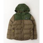 「patagonia」 「KIDS」ワンポイントダウンジャケット 12 グリーン キッズ