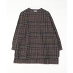 「soulberry」 チェック柄長袖ブラウス M ブラック レディース