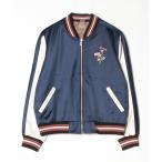 ショッピングコーチ 「COACH」 刺繍スカジャン X-SMALL ネイビー レディース