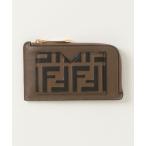 「FENDI」 カードケース - ブラウン レディース