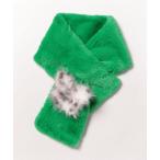 マフラー ストール バタフライモチーフエコファー差込みマフラー レディース