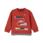 トレーナー  「人気商品再入荷」「直営店で取り扱い無し」電車アップリケ裾ボーダートレーナー キッズ 子供服 男の子 女の子