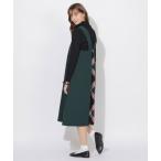 ショッピングチェック ワンピース 「Meシリーズ」バックチェック切替ジャンスカワンピース