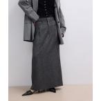 ショッピングツイード スカート 「WEB限定」サイドラインツイードスカート