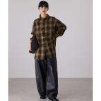 ブラウス シャツ オンブレチェックシャツ レディース