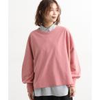 トレーナー スウェット ミニ裏毛カラーワイドスウェット レディース