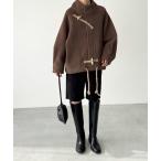 ダッフルコート コート El mar　ウールスタンドカラーダッフルジャケット レディース