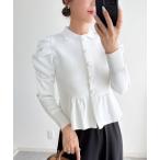 カーディガン 「ZOZO限定」ペプラムニットジャケット レディース