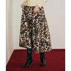 ショッピングヒョウ柄 スカート ヒョウ柄ボリュームスカート