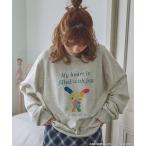 トレーナー スウェット 「Unblend」「ウサハナ」別注 グラフィックプリント アソート ラグランスリーブ スウェット プルオーバー レディース