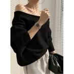 ショッピングオフショルダー tシャツ こなれ感まとう大人のオフショルダーニット レディース