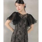 ショッピングAライン ドレス エアリースリーブ 刺繍 レース Aライン ワンピース ドレス パーティー 結婚式 お呼ばれ オケージョン