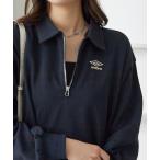 トレーナー スウェット UMBRO・viola e viola別注/ハーフジップ裏毛スウェット レディース