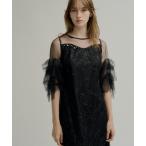  платье Pearl motif embroidery dress