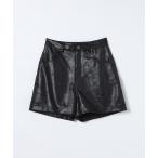 ショッピングショートパンツ パンツ ヴィンテージレザーライクショートパンツ/606131 レディース