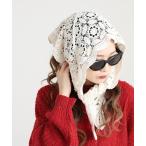 スカーフ バンダナ PULUTOARLE クロッシェコットンレースストール レディース