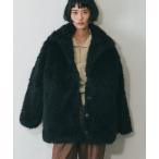 ショッピングAライン ステンカラーコート コート シャギーファーAラインコート レディース