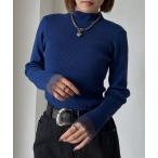 ニット セーター ハイネックバイカラースリーブ「マシンウォッシャブル」 レディース