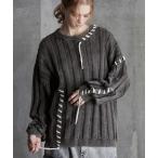 セーター ニット 「SERACE」Vintage design loose hand stitch Knit / ヴィンテージデザインルーズハンドステ