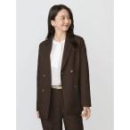 ショッピングレディス ジャケット テーラードジャケット レディスソフトスーツ　ダブルジャケット　無地　グレー/ブラウン/ネイビー レディース