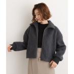 ブルゾン アウター ふんわりと包み込む、リュクスなフェイクファーブルゾン レディース