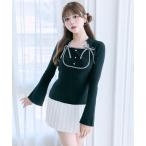 ワンピース 「Belle Charme」リボンリボンニットワンピ