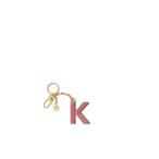 ショッピングホルダー キーホルダー イニシャル チャーム キーホルダー K