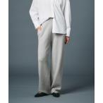 パンツ コットンカシミヤニットワイドテーパードパンツ レディース
