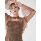 ドレス LADYブラウスレイヤードキャミワンピース 結婚式 お呼ばれ