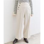 パンツ 「洗える/美シルエット」マリンワイドパンツ レディース