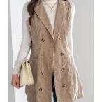 ベスト ジレ コーデュロイ襟付きベ�