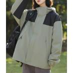 コート アウター 配色ナイロンジャ�