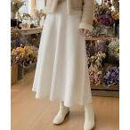 スカート ヘリンボーン柄ニットス�