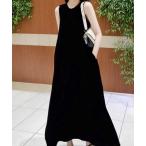 ワンピース 涙あきフレアロングワ�