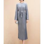ワンピース プリーツロングワンピ�