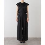 オールインワン ギャザーネックオールインワン レディース