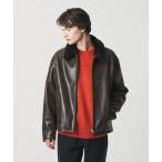 ブルゾン アウター ゴート ムートンカラー ジップ ジャケット メンズ