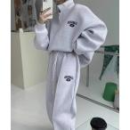  пижама салон одежда [ комплект товар ] обратная сторона ворсистый one отметка Logo тренировочный выставить tops брюки женский 