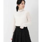 tシャツ 「雑誌掲載」シアーベロア_シアーベロアハイネックプルオーバー レディース