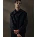 ブルゾン アウター 「新作」VINTAGE LEATHER ブルゾン　｜2WAY/スタンド/レザー/フライト/防風性/防水性/冬服/ムレ防止/静電気防