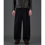 ショッピング旅行 パンツ CLEAR WOOL 2タックバレルスラックス メンズ