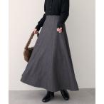 スカート ワイド切り替えヘムフレアスカート